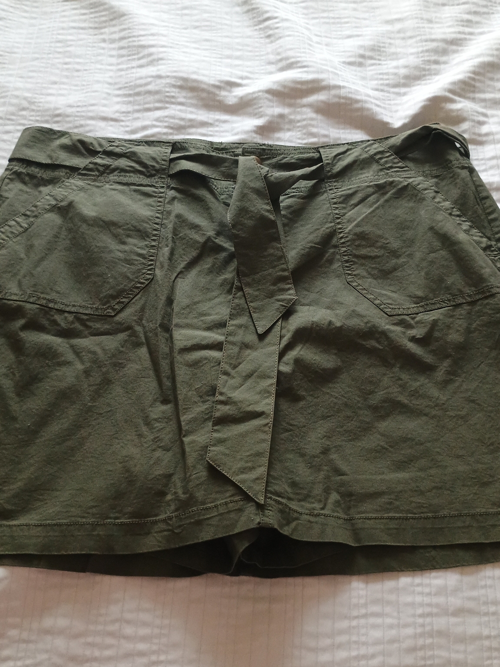 NWOT Venezia Olive Green Tie-Front Skort Size 16